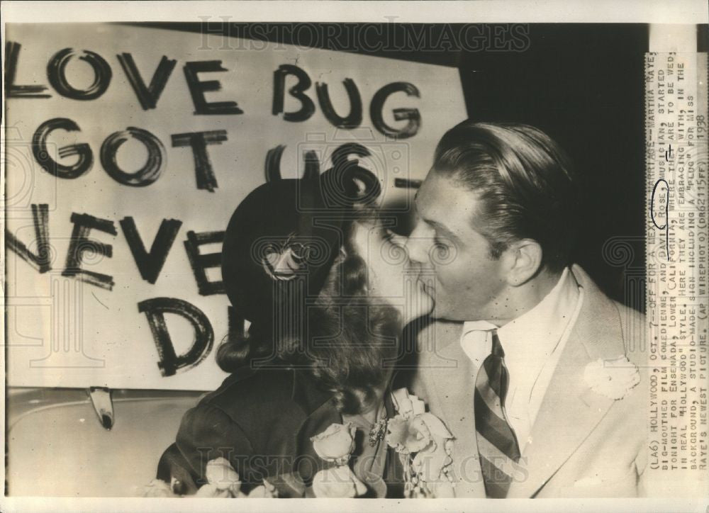 1938 Press Photo Martha Raye David Rose comedienne film - Historic Images