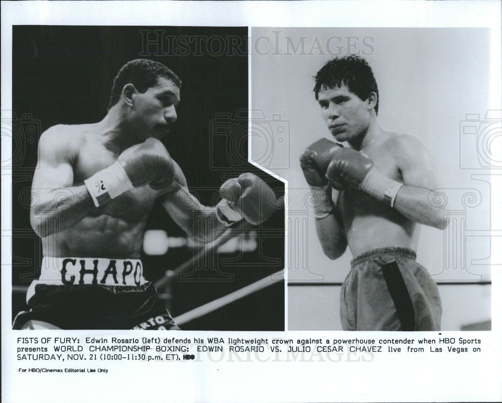 1987 Press Photo Edwin Rosario Puerto Rico WBC Julio - Historic Images