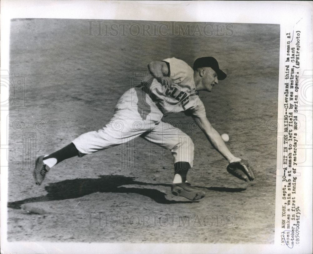 1954 Press Photo Beseman Al yosen-base ball player - Historic Images