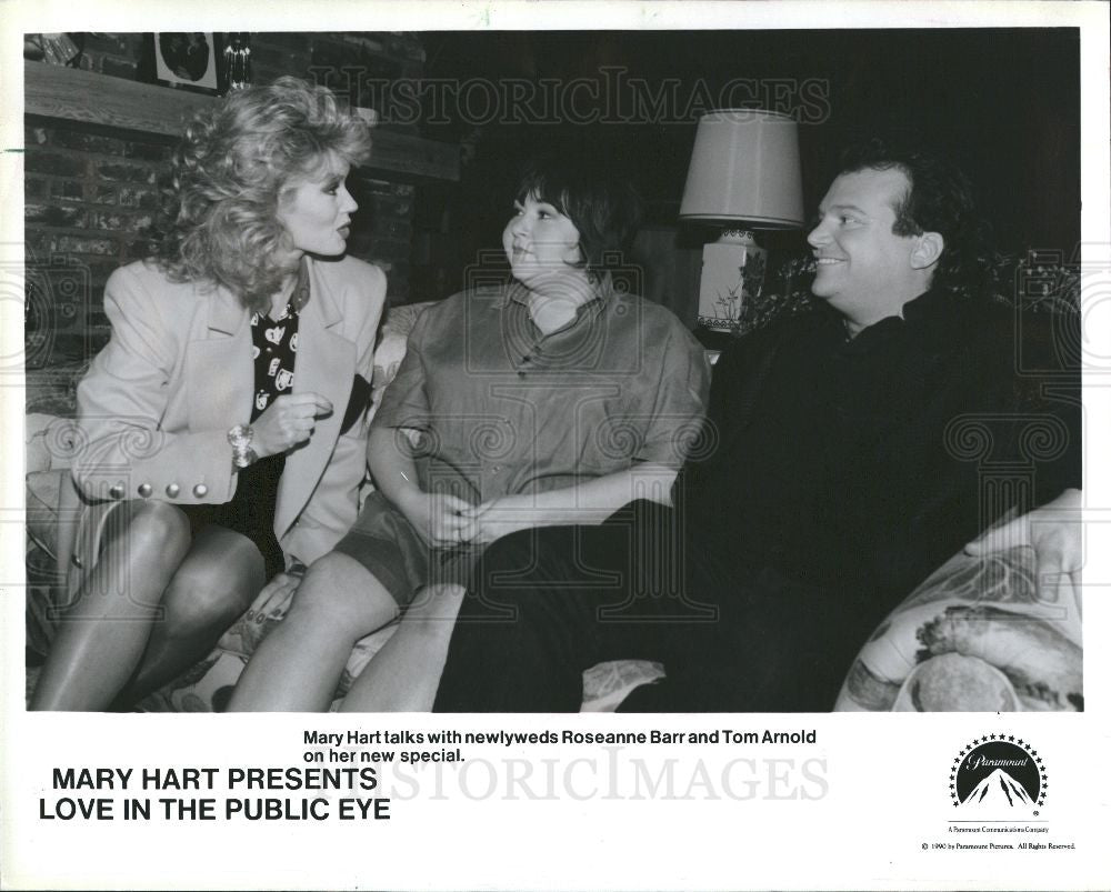1990 Press Photo Roseanne Barr American actress - Historic Images