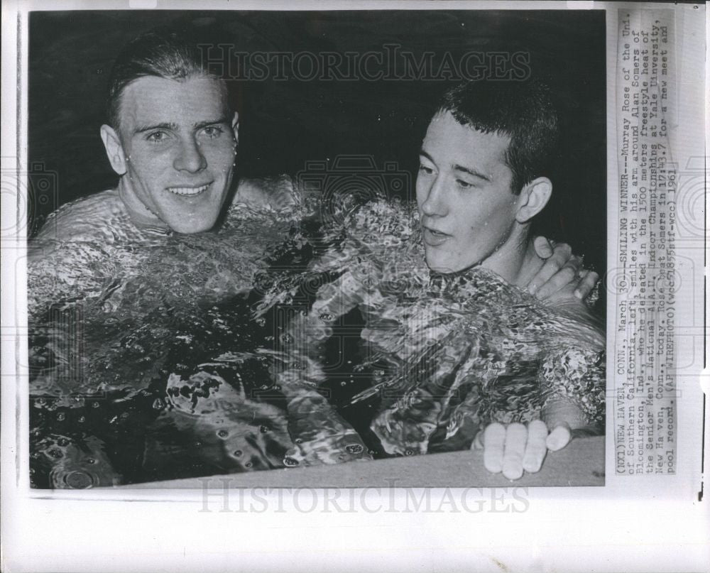 1961 Press Photo Murray Rose &amp; Alan Somers - Historic Images