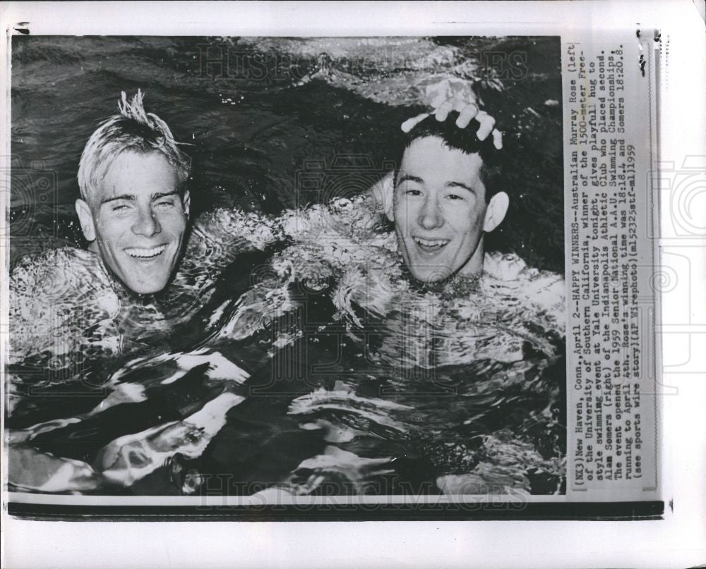1960 Press Photo Kurray Rose Astralian Swimmer - Historic Images