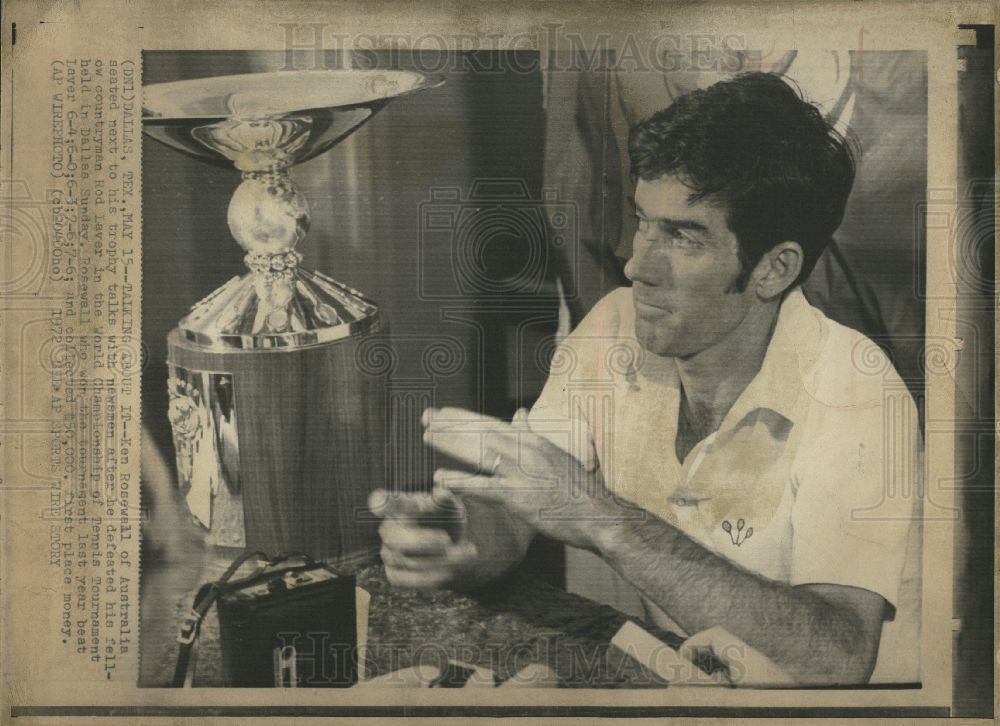 1972 Press Photo Ken Rosewall Tennis Player Australia - Historic Images