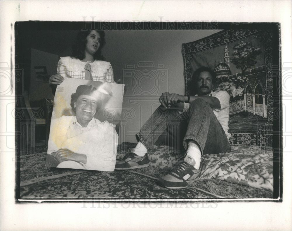 1988 Press Photo Rabin Zubeidy, Salem Zubeidy, Libya, s - Historic Images
