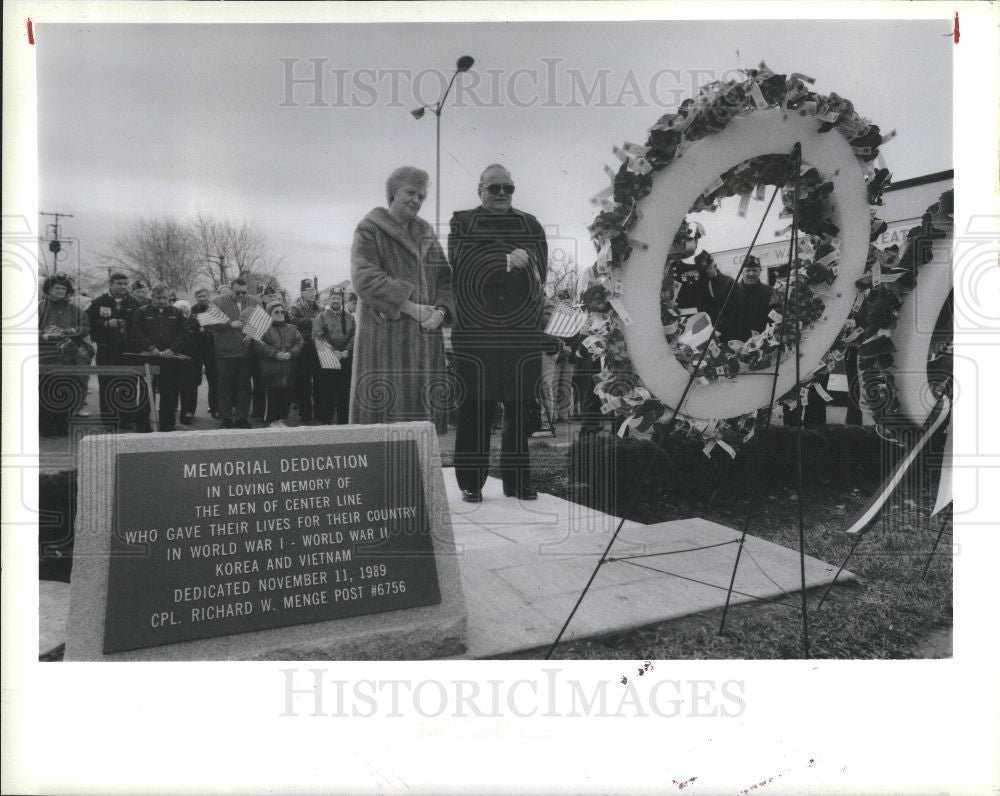 1989 Press Photo Memorial Mayor Mary Anne Zielinski - Historic Images