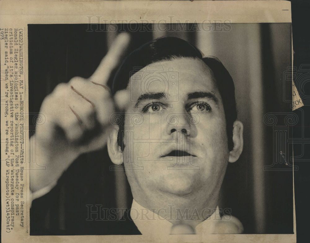 1974 Press Photo Ronald Ziegler Secretary - Historic Images