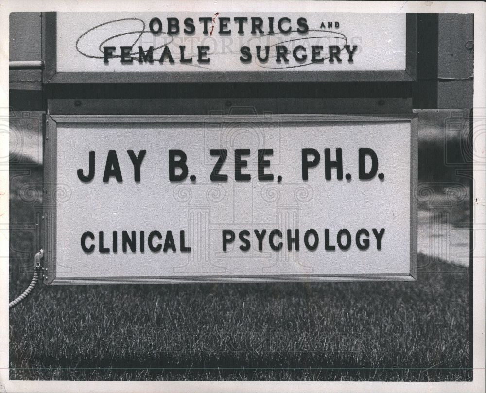 1965 Press Photo Jay Zee Clinical Psychology Zee bills - Historic Images