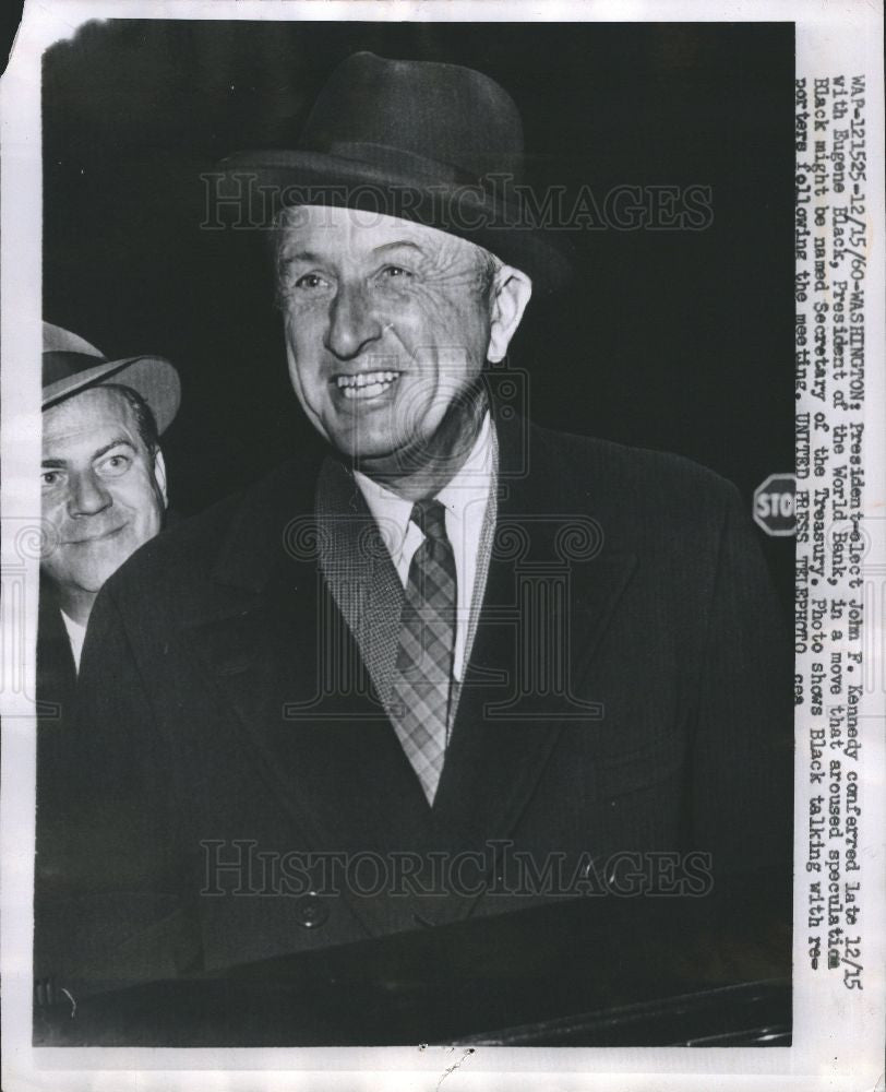 1960 Press Photo Eugene Black World Bank President - Historic Images