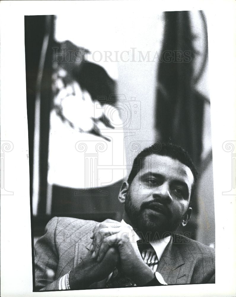 1992 Press Photo Arthur Blackwell Wayne mayor candidate - Historic Images