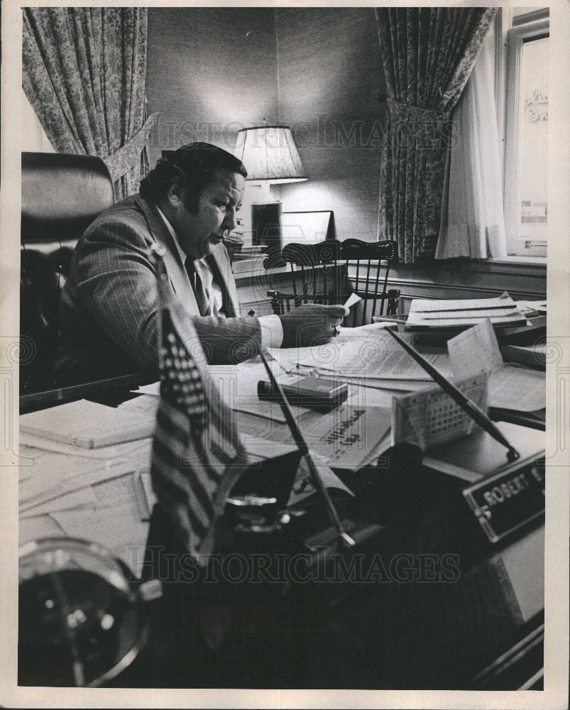 1973 Press Photo He served three terms as president of - Historic Images