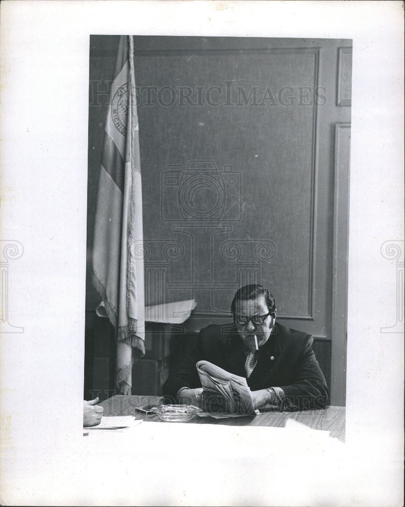 1970 Press Photo Robert Blackwell Mayor Highland Park - Historic Images