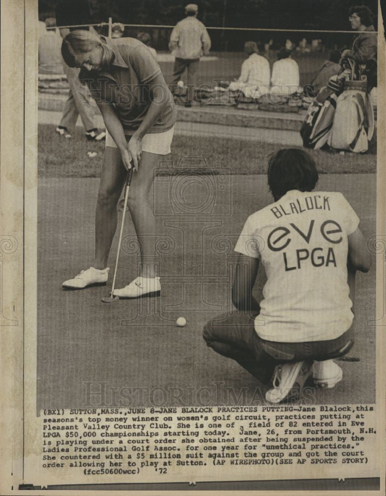 1972 Press Photo Jane Blalock American LPGA Tour - Historic Images