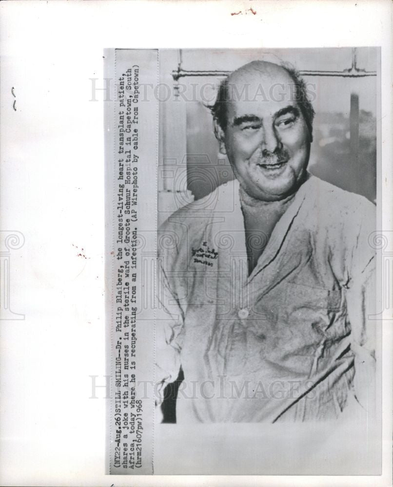 1968 Press Photo Philip Blaiberg transplant patient - Historic Images