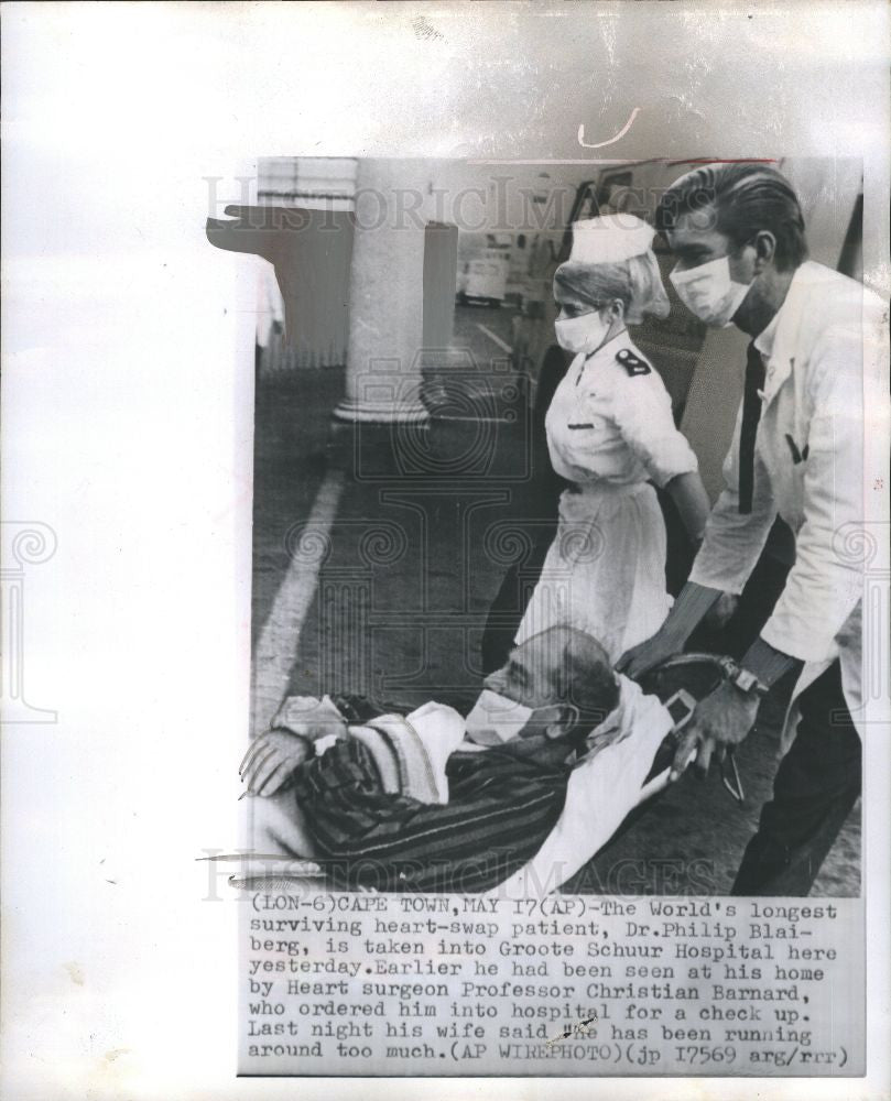 1969 Press Photo Dr. Philip Blaiberg-heart swap patient - Historic Images