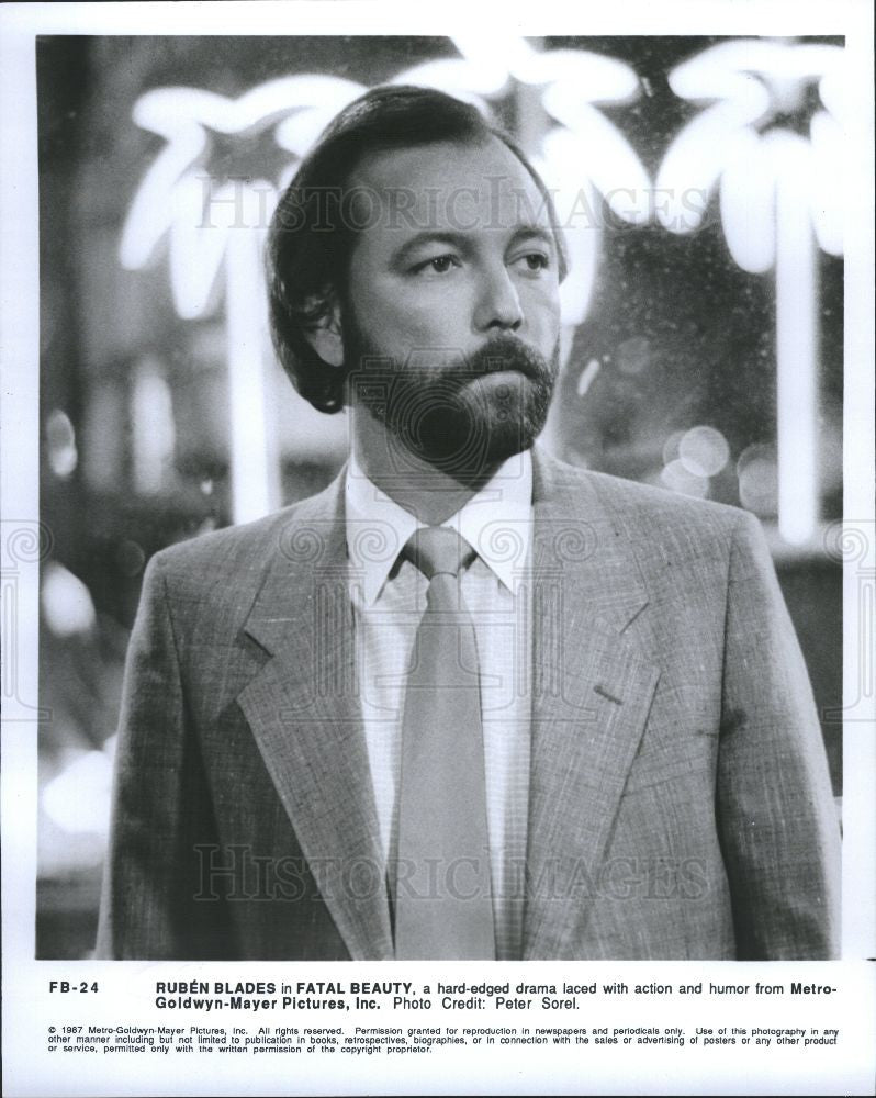 1987 Press Photo Ruben Blades Fatal Beauty Singer Actor - Historic Images