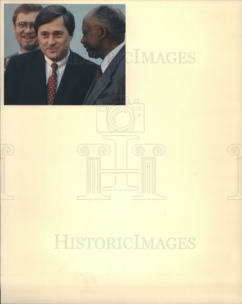 1985 Press Photo James Blanchard Michigan Governor - Historic Images