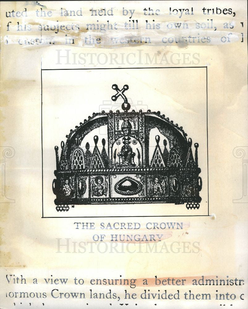 1972 Press Photo Crown of St Stephen Hungary