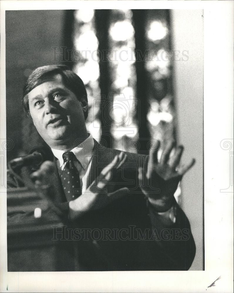 1989 Press Photo James Blanchard Governor Michigan U.S - Historic Images