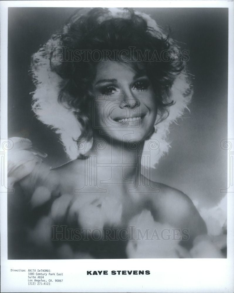 1985 Press Photo Kaye Stevens Actress Singer - Historic Images