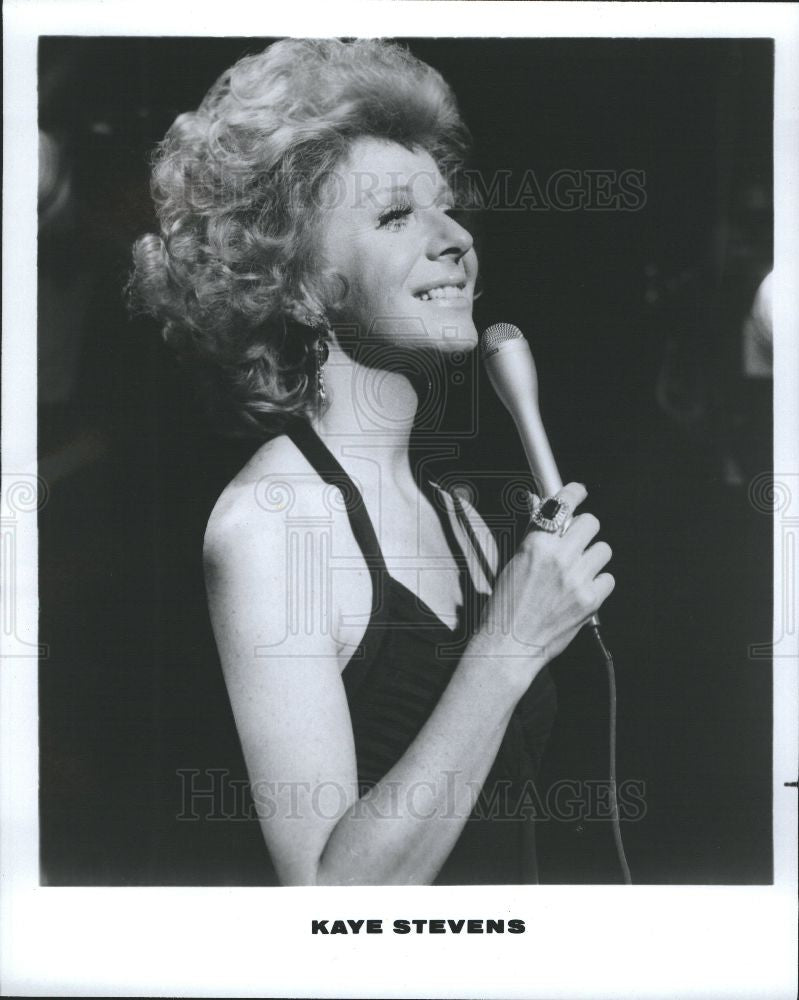 1985 Press Photo Kaye Stevens american singer actress - Historic Images