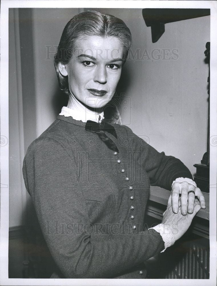 1957 Press Photo K. T. Stevens  American film actress - Historic Images