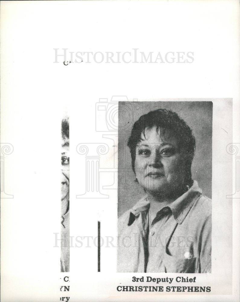 1990 Press Photo Christine Stephens Deputy Chief Police - Historic Images