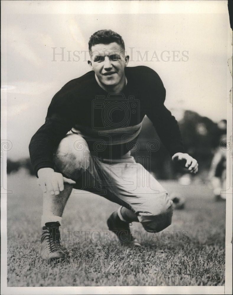 1938 Press Photo Harry Stella Army Captain Football - Historic Images