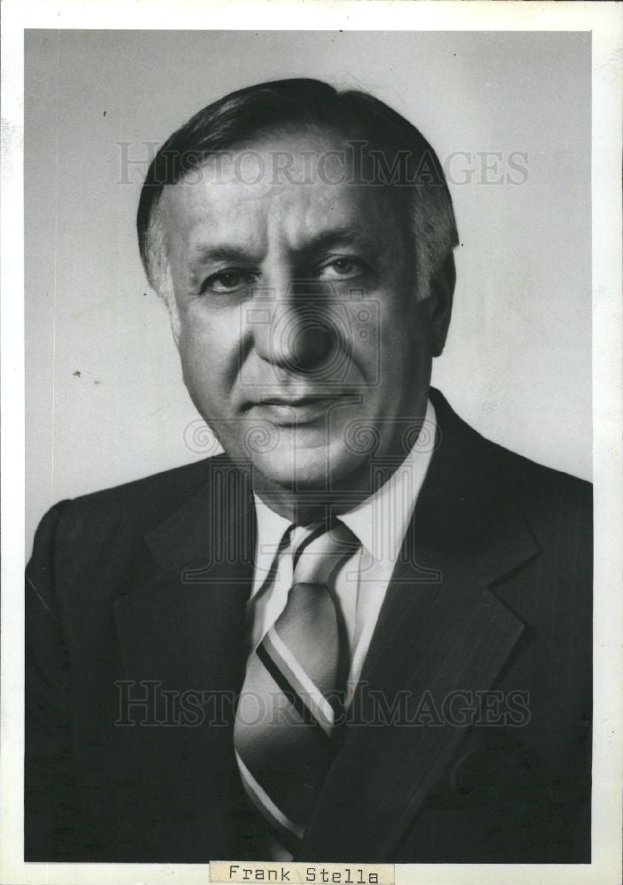 1985 Press Photo Frank Stella, F.D. Stella Products Co. - Historic Images