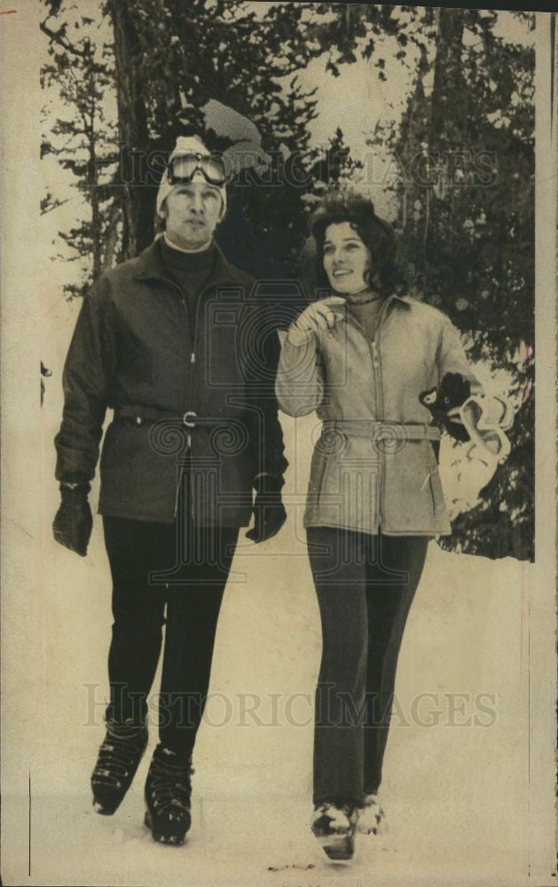 1971 Press Photo Pierre Trudeau, Margaret, honeymoon - Historic Images