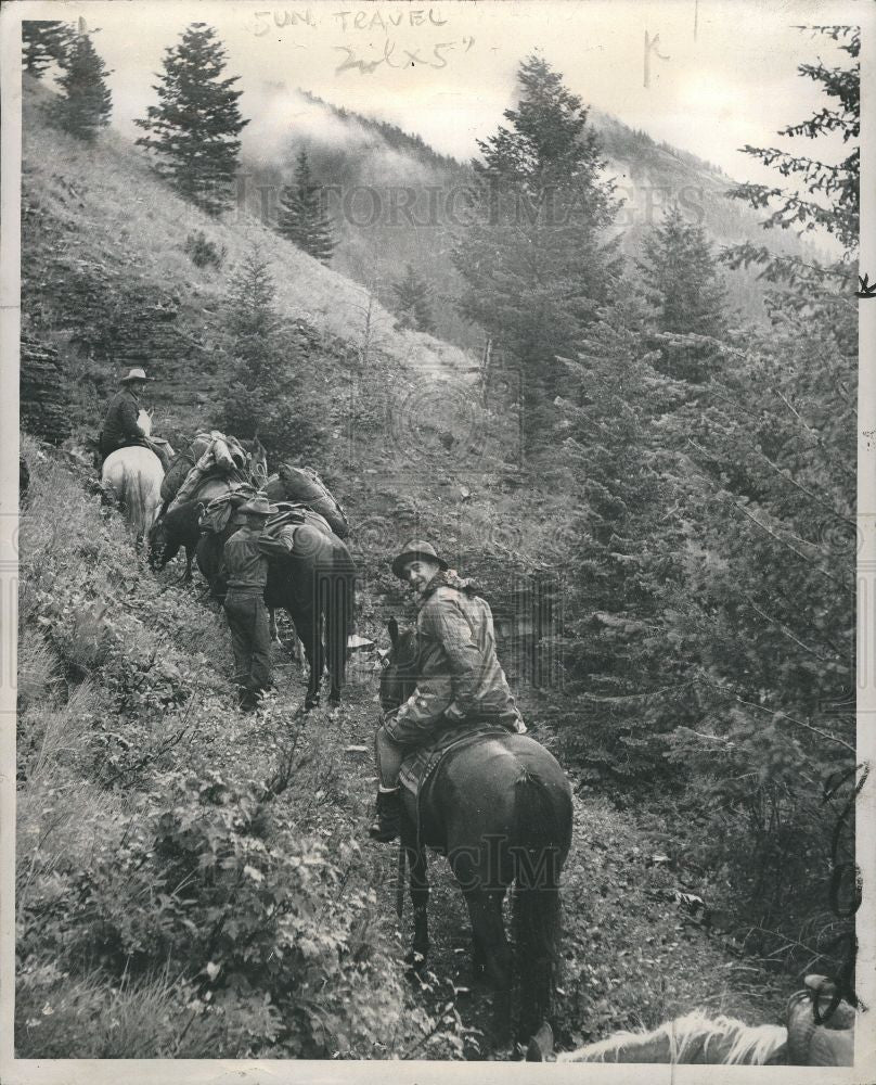 1955 Press Photo Wlliam J.Trepagnier Glacier Park Lucke - Historic Images