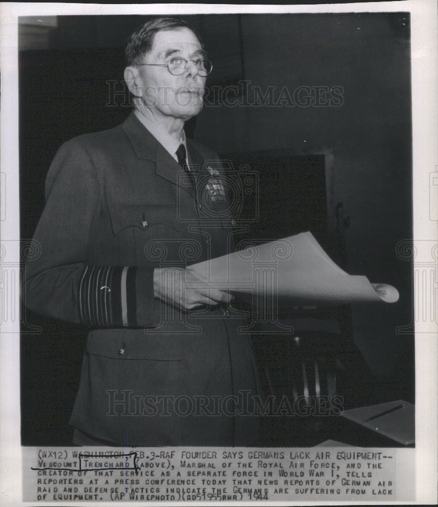 1944 Press Photo Trenchard, Marshal of Royal Airforce - Historic Images