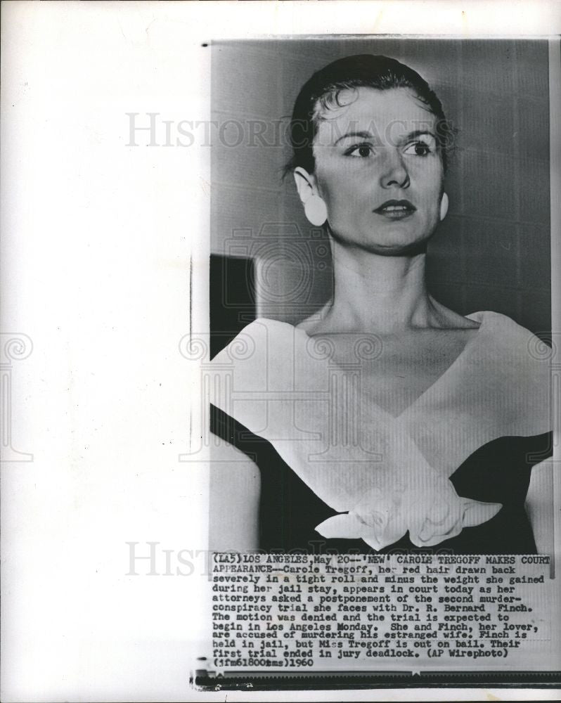 1960 Press Photo Carole Tregoff Murderer - Historic Images