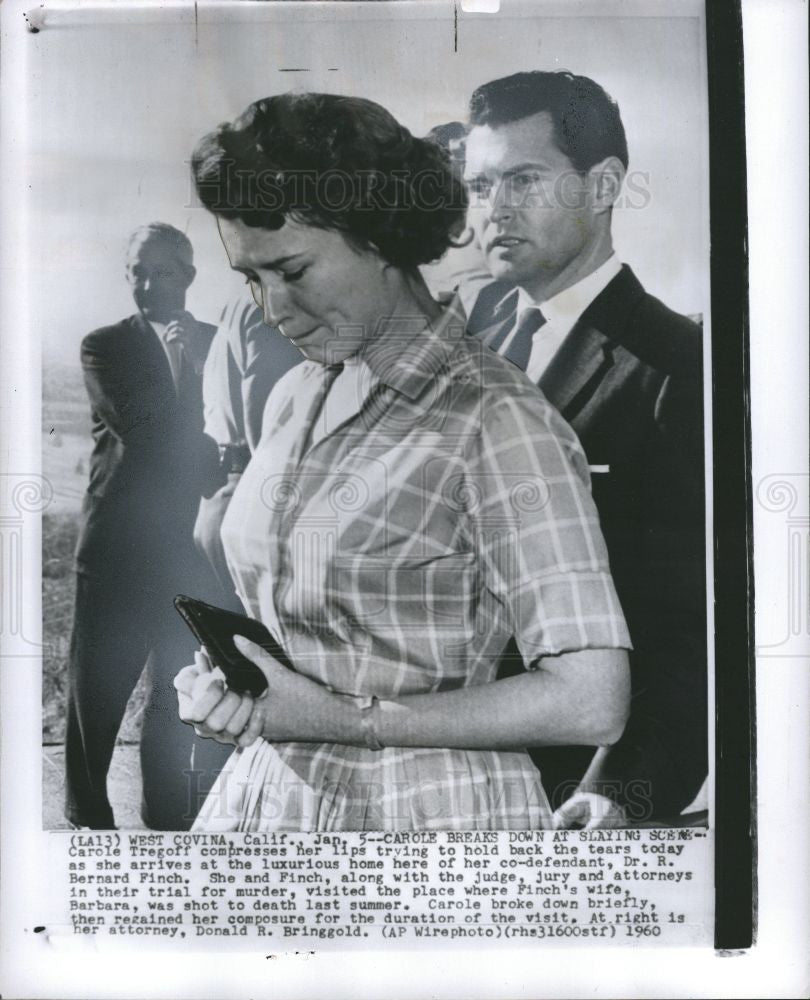1960 Press Photo Carole Tregoff, Dr.R.Bernard Finch. - Historic Images