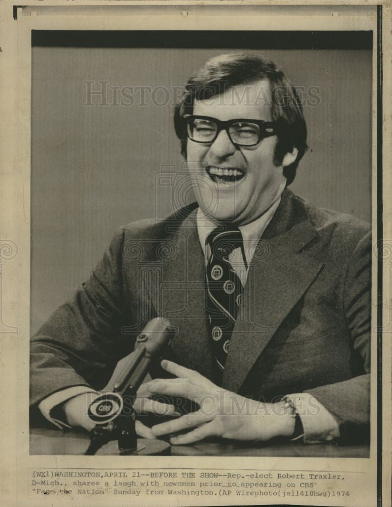 1974 Press Photo Jerome Bob Traxler US politician - Historic Images