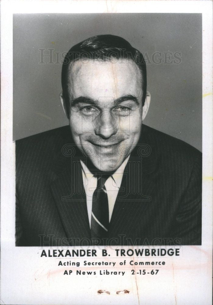 1967 Press Photo Alexander Trowbridge Secretary Johnson - Historic Images