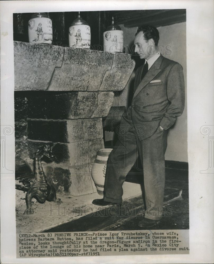 1950 Press Photo Prince Igor Troubetzkoy Barbara Hutton - Historic Images