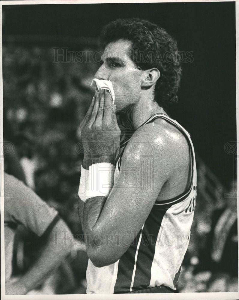 1981 Press Photo peter kelly tripucka charlotte hornets - Historic Images