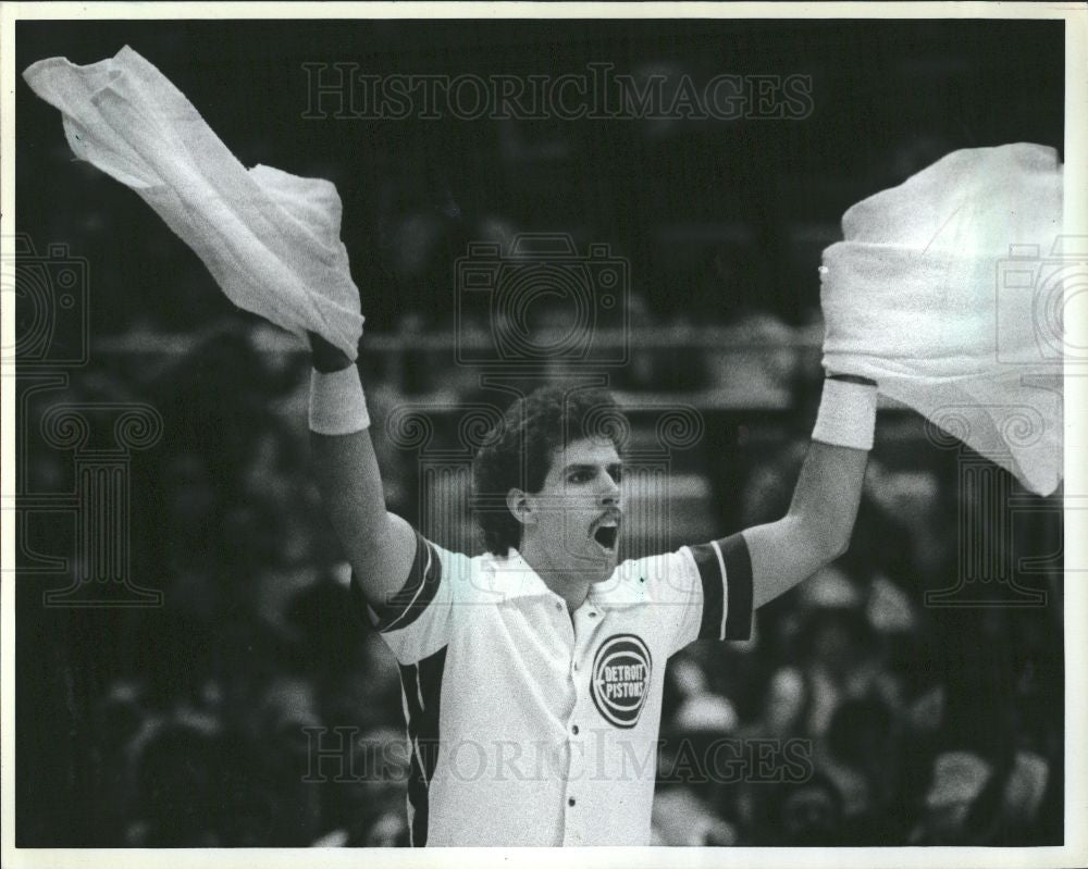 1985 Press Photo Basketball Detroit Pistons win - Historic Images
