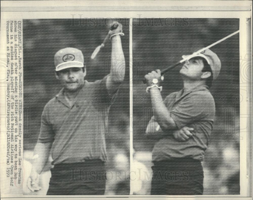 1970 Press Photo Lee Trevino Golf Miami Bob Menne - Historic Images