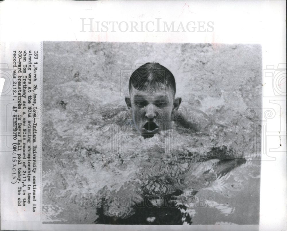 1965 Press Photo tom trethway swimmer - Historic Images