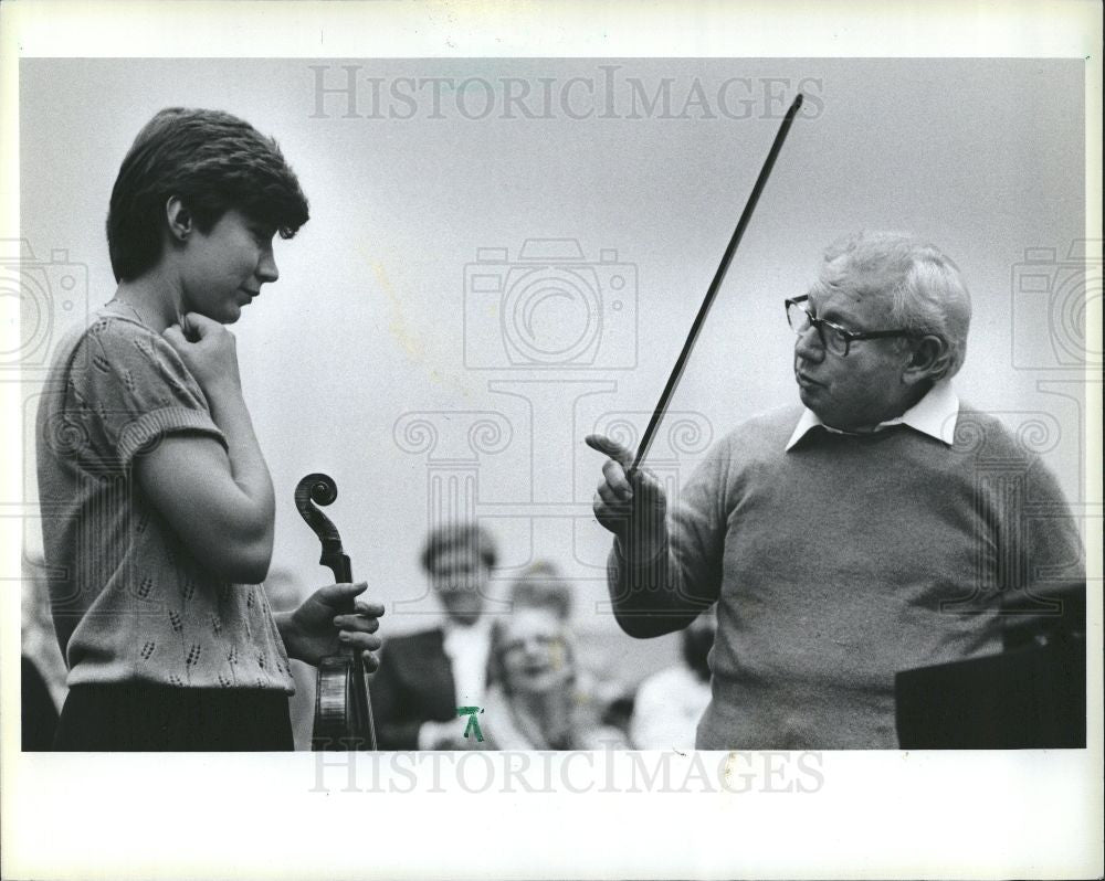 1986 Press Photo Isaac Stern Violinist - Historic Images