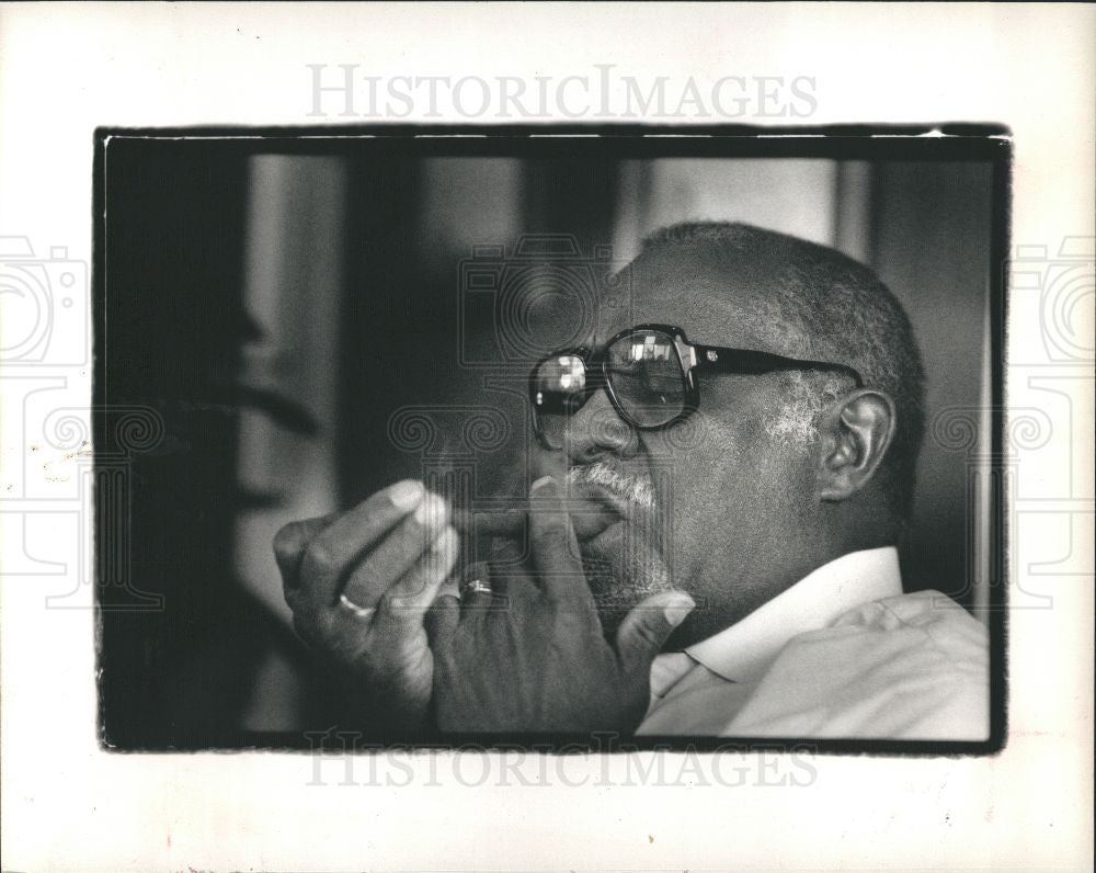 1989 Press Photo Marc Stepp vice president UAW - Historic Images