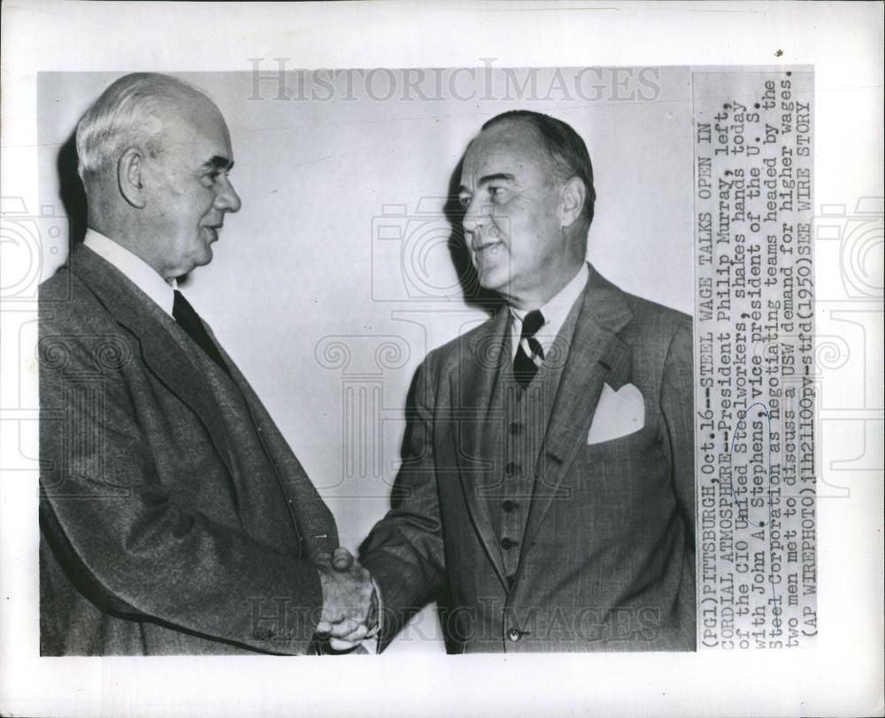 1950 Press Photo Philip Murray President - Historic Images