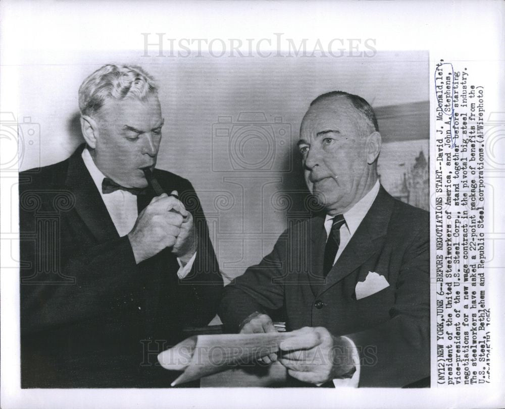 1956 Press Photo John A. Stephens Vice President - Historic Images