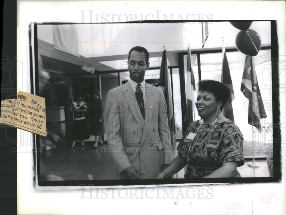 1991 Press Photo Mary Blackmon Mario Marrow NAACP - Historic Images