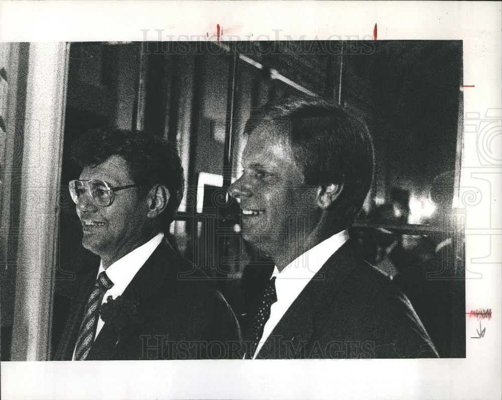 1989 Press Photo David Black Domino's Pizza president - Historic Images