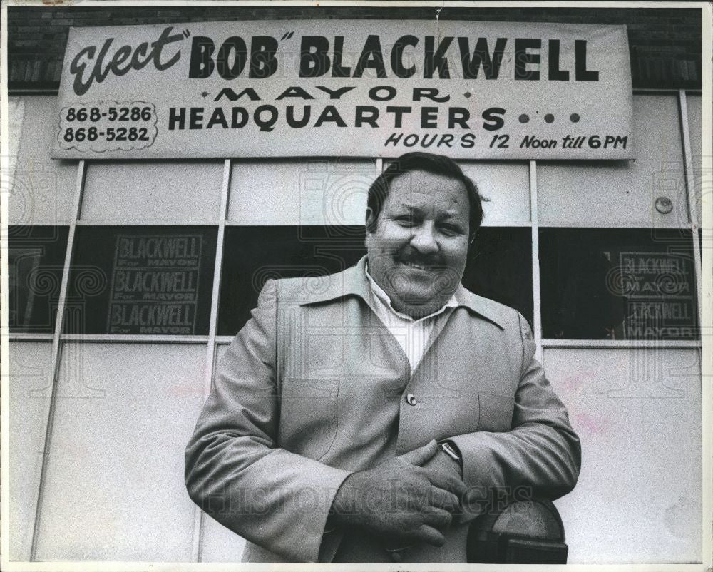1987 Press Photo Robert Blackwell Mayor Highland Park - Historic Images