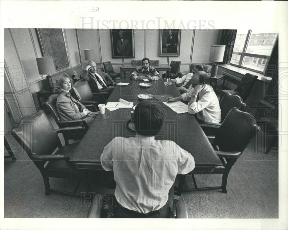1987 Press Photo Board Meeting @ Detroit Business - Historic Images
