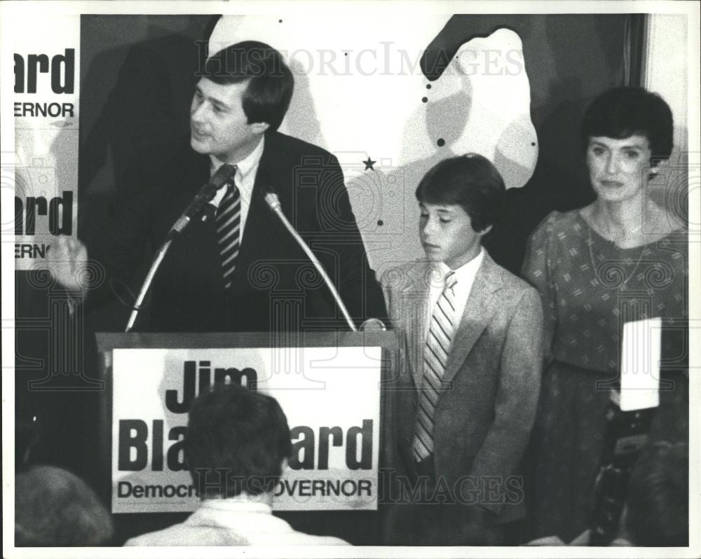 Press Photo James Jim Blanchard democrat campaign - Historic Images