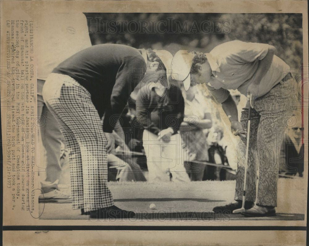 Press Photo Homero Blancas American Golfer Houston - Historic Images